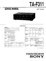 Sony TA-F311 - Service Manual